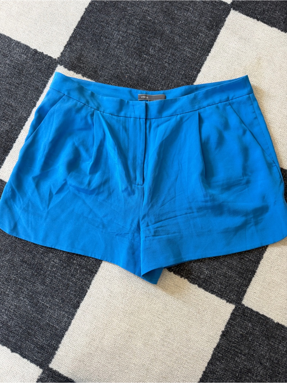VINCE Blue Silk Shorts